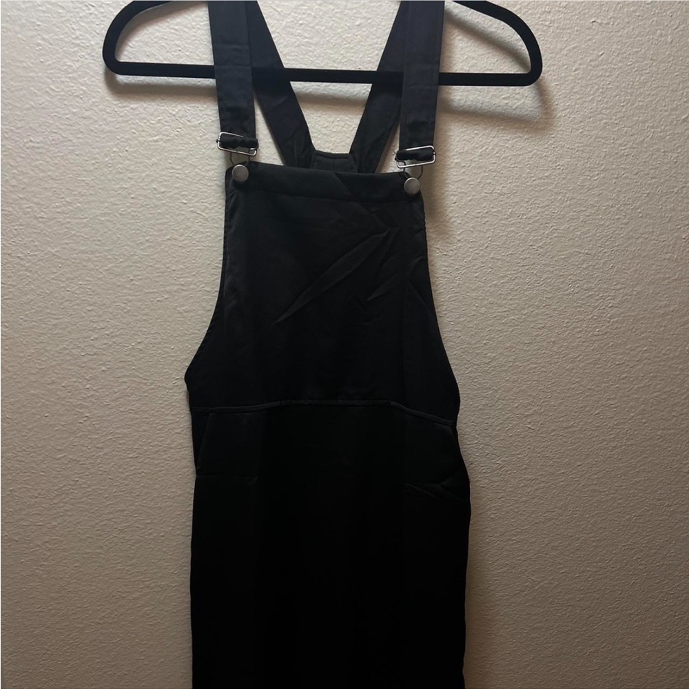 Silk black overalls